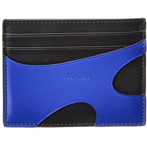 Salvatore Ferragamo Porte-cartes en cuir découpé Ferragamo bleu - Publicité