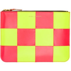 COMME des GARÇONS WALLETS Pochette rose et jaune à carreaux - UNI - Publicité