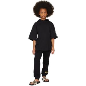 "Balmain Enfant   Pull à capuche à manches courtes noir à logo" - 4Y - Publicité