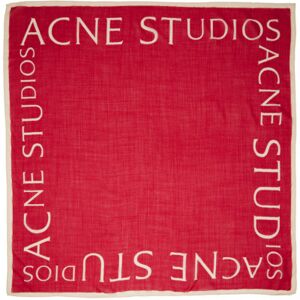 Acne Studios Foulard rouge à logos - UNI - Publicité