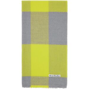 Acne Studios Écharpe jaune et gris à carreaux - UNI - Publicité