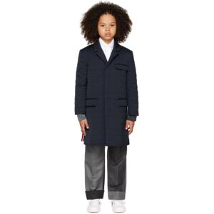 "Thom Browne Enfant   Manteau Chesterfield bleu marine rembourré en duvet" - 6Y - Publicité