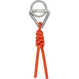 Bottega Veneta Anneau porte-clés orange à mousqueton triangulaire emblématique - UNI - Publicité