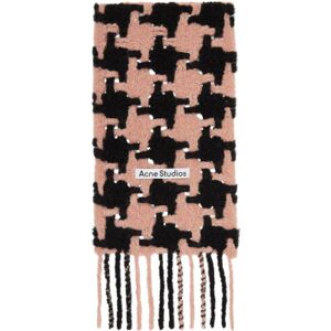 Acne Studios Écharpe noir et rose à motif pied-de-poule - UNI - Publicité