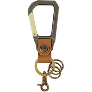 master-piece Porte-clés brun clair et gris acier à mousqueton - UNI - Publicité