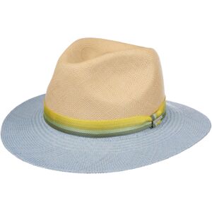 Stetson Chapeau Panama Huntington Contrast  , size M (56-57 cm), colour nature-bleu - Publicité