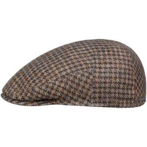 Casquette Houndstooth Tweed Driver  , size 59 cm, colour marron-bleu