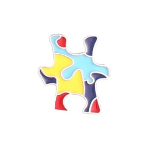 WAXCMXYH Épingle à chemise de sensibilisation à l'autisme, épinglette en émail arc-en-ciel, cœur puzzle, chapeaux, dos pa, broches pour vêtements, ruban, croix - Publicité