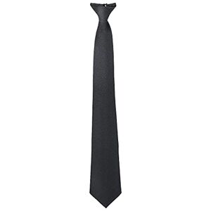 ASTER 1 Pièce Cravate Pré Nouée Noire Men's Tie Clip Hommes Pince à Cravate Couleur unie Uniforme Pré Cravate Réglable pour Mariage Remise des Diplômes Uniforme Scolaire - Publicité