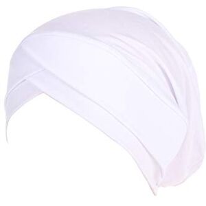 MoreChioce Femme Bonnet,Musulmane Turban Cotton Bambou Chapeaux Elastique Wrap Hijab Cap pour Chimio Yoga Maquillage, Chapeau Blanc - Publicité