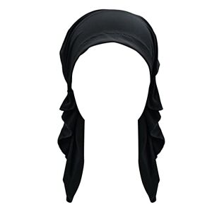 Chapeau ethnique bohème pré-noué pour cheveux Turban Chapeau vs bandeau (noir, B, taille unique) - Publicité