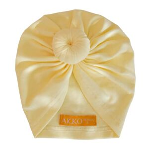 BABYONTOP AKKO Turban Uni Donut Coton Bio Certifié GOTS Turban bébé Fille Bonnet Enfant Fille Bonnet maternité Naissance Turban Bebe Fille 0-3 Mois (as4, Age, 3_Months, 12_Months, Jaune Soleil) - Publicité