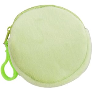 YIGZYCN Mini porte-clés coloré Joli porte-monnaie rond Joli porte-monnaie circulaire Pendentif décoratif en peluche Porte-monnaie pour femme, vert clair - Publicité