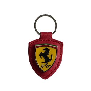 PSL Porte-clés bouclier en cuir, saison 2018 F1, porte-clés en cuir rouge compatible avec Ferrari Scuderia, Rouge - Publicité