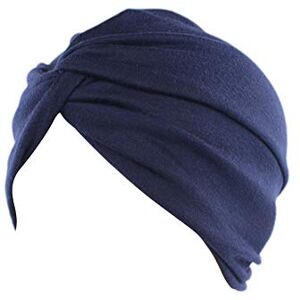 MoreChioce Femme Bonnet,Musulmane Turban Cotton Bambou Chapeaux Elastique Wrap Hijab Cap pour Chimio Yoga Maquillage, Croix Marine - Publicité