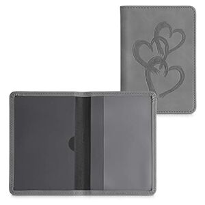 kwmobile Porte permis de conduire carte grise avec compartiments cartes  passeport - Étui portefeuille de protection en simili cuir blanc-noir