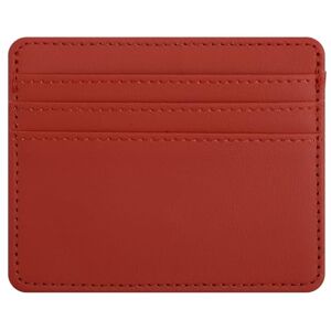 Bewudy PU titulaire de la carte de crédit Portefeuille, Blocage Ultra Slim Wallet, Mini Portefeuille Credit Card Case Card Protector Front Pocket Portefeuilles pour hommes femmes 4 emplacements(rouge) - Publicité