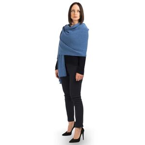 DALLE PIANE CASHMERE Ètole 100% cachemire Made in Italy Femme, Couleur: Bleu clair, Taille unique - Publicité