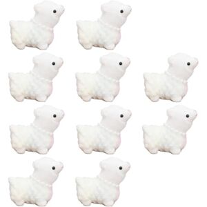 ibasenice 10 Pièces pendentif alpaga décor ornements suspendus de sac à main en peluche alpaga en peluche pendentifs en peluche mignonne porte-clés animal Charme poupée Métal rose - Publicité