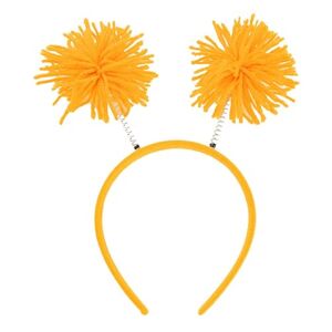 Qinlenyan Serre-tête à cheveux pour enfants et adultes Boule de fourrure légère Décoration facile pour Halloween, Noël, fêtes d'anniversaire Orange - Publicité