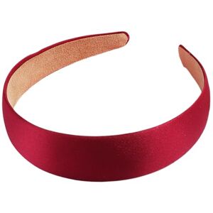 Yokawe Serre-tête à cheveux de 3 cm de large, couleur unie, enveloppé de tissu, doux au toucher, polyvalent, rouge - Publicité