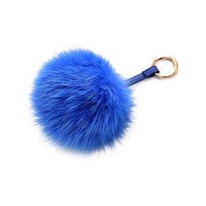 NOVAGO Pompon Porte Clé Bijou de Sac à Main en véritable Poil de Renard, Toucher Doux Garanti (Bleu) - Publicité