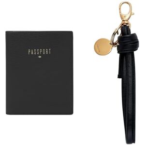 Fossil Idée Cadeau pour Femme Travel, Etui à Passeport en Cuir, Noir, 11.43cm L x .508cm L x 13.97cm H SLG1499001 Porte-clés pour Femme Boucle LiteHide™, SLG1589001 - Publicité