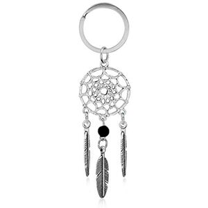 Feather Wind Chimes Dream Catcher Porte-clés pour femme Style indien vintage Noir élégant et populaire - Publicité