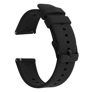 TIESOME Bracelets de montre de rechange en silicone, 20 mm 22 mm Bracelet de montre avec bracelets de rechange à dégagement rapide Bracelets de montre Accessoires (22mm, Black) - Publicité