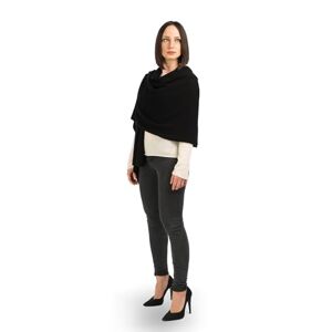 DALLE PIANE CASHMERE Ètole 100% cachemire Made in Italy Femme, Couleur: Noir, Taille unique - Publicité