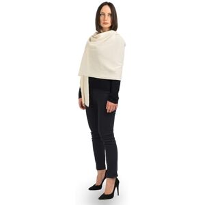 DALLE PIANE CASHMERE Ètole 100% cachemire Made in Italy Femme, Couleur: Crème, Taille unique - Publicité