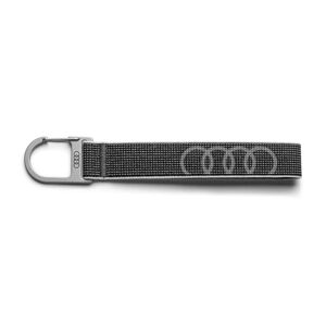 Audi collection Audi  Porte-clés avec dragonne, anneaux, mousqueton avec logo, gris, gris, 15 cm, Européen - Publicité