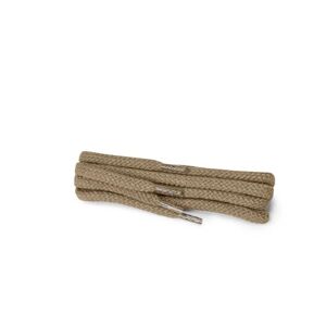 Kaps Lacets ronds, lacets durables 100% coton de haute qualité, fabriqués en Europe, 1 paire, plusieurs couleurs et longueurs (120 cm 6 à 8 paires d'oeillets / 10 beige) - Publicité