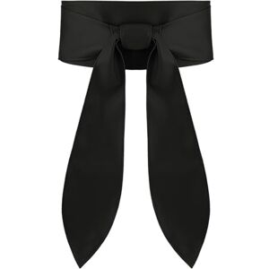 Lusofie Ceinture de Taille pour Femmes Noir Gris Large Ceinture de Robe Longue Ceinture de Taille en Cuir PU pour Fête de Mariage Ceinture de Robes pour Femmes (Noir) - Publicité