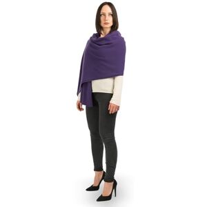 DALLE PIANE CASHMERE Ètole 100% cachemire Made in Italy Femme, Couleur: Violet, Taille unique - Publicité