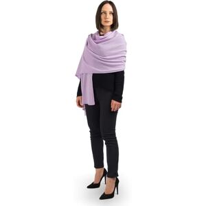 DALLE PIANE CASHMERE Ètole 100% cachemire Made in Italy Femme, Couleur: Lilas, Taille unique - Publicité