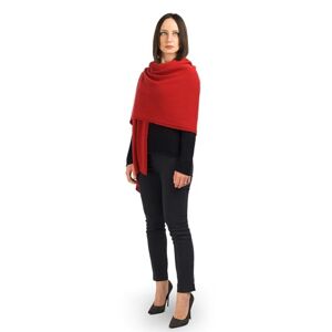 DALLE PIANE CASHMERE Ètole 100% cachemire Made in Italy Femme, Couleur: Rouge, Taille unique - Publicité