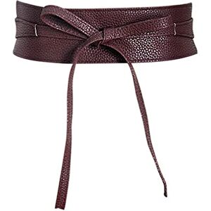 Jungerhouse Ceinture Obi pour Femme Fille en PU Cuir Artificiel Noeud Papillon Ceinture pour Robe (Café) - Publicité