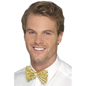 Smiffys Sequin Bow Tie, Gold - Publicité