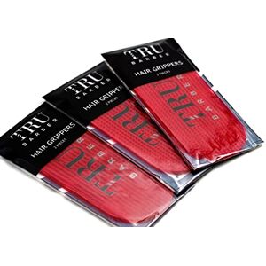 TRU BARBER Hair grippers Lot de 6 pinces à cheveux pour homme et femme – Salon et barbier, pinces à cheveux pour le coiffage, pinces à cheveux (noir/rouge) (Red Black) - Publicité