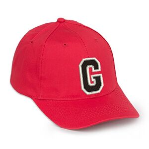 4sold Casual Coton Alphabet A-Z Rouge Casquettes Noir Lettre Snap Retour Chapeau Chapeaux Unisexe Garçons Filles ou Homme Casquette Casquette de Baseball Rouge Chapeau Enfants Cap (Rouge G, Garçon) - Publicité