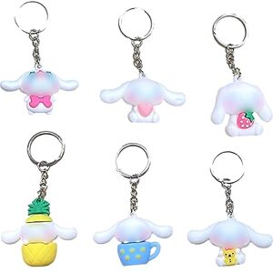 ZGCXRTO 6 pièces Chiot Porte Clé, Kawaii Personnage Dessin Animé Porte-clés, Porte-clés Enfant, Dessin Animé Porte-clés, Porte-clés en silicone, pour Sacs d'école, Sacs à dos, Porte-clés Fantaisie - Publicité