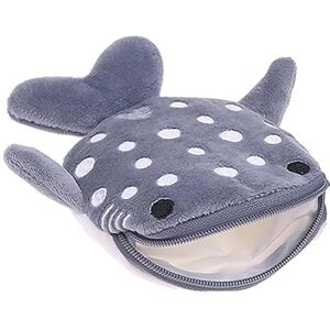 Gehanico Porte-Monnaie Mignon en Forme De Requin en Peluche Portefeuille Enfant Requin Portefeuille à Glissière en Forme De Baleine Parfait pour Changer Les Clés Et Les écouteurs (Gris) - Publicité