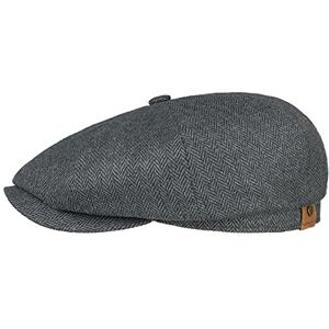 STETSON Casquette Hatteras en Soie Femme/Homme Made in The EU Sauvage Bonnet avec visière, Doublure Printemps-été 55 cm Noir-Gris - Publicité