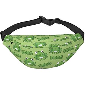 XVBCDFG Sac banane mignon motif grenouille de dessin animé pour hommes femmes ceinture réglable fanny sac de taille rave fashion pack sac banane voyage Pursemen, Comme indiqué sur la photo, Taille unique, Sac - Publicité