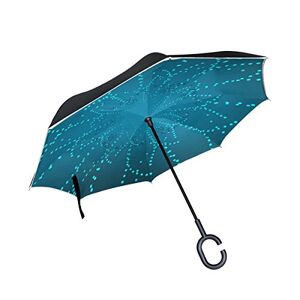 ISAOA Parapluie inversé Parapluie Double Couche Construction invers¨¦e Parapluie Pliable pour Auto, poign¨¦e en Forme Baleine Swing de Parapluie et Parapluie pour Homme et - Publicité
