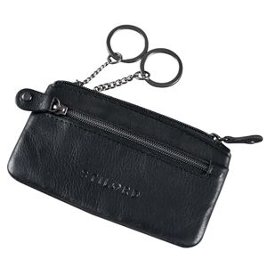 STILORD 'Theo' Étui Porte-Clés Cuir Vintage Pochette à Clés pour Hommes Portefeuille Porte-Monnaie Petite Trousse avec RFID Blocage Deux Anneaux, Couleur:Noir - Publicité