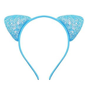Smbcgdm Serre-tête pour fille Décoration de coiffure Avec oreilles de chat Bleu ciel - Publicité