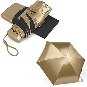 TEIMOSE Ultra Light Umbrella,Rain & Sun compact Umbrella Windproof, Mini Folding Umbrella for Travel Windproof, Rainproof & 99% UV Protection with Black Anti-UV Coating, UPF50+ (BLACK) - Publicité