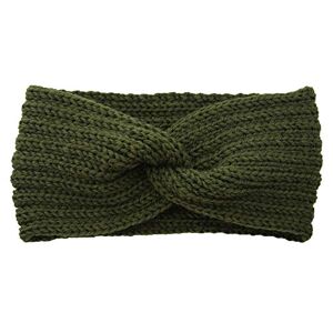 Bandeau d'hiver en tricot doux et extensible pour femme Bandeau épais pour cheveux épais (vert militaire #2, taille unique) - Publicité